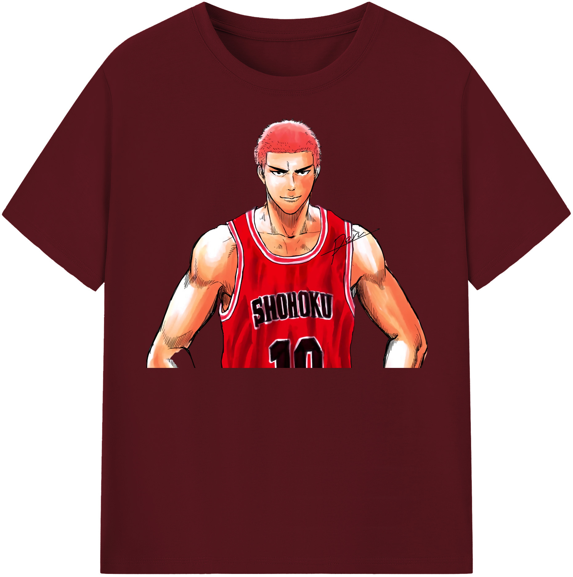SLAM DUNK／スラムダンク 綿100％半袖Tシャツ（フロントプリント）